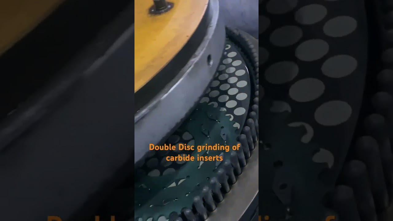 Double disc grinding(DDG) of carbide inserts 
