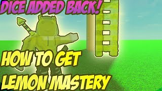 Ability Wars NEW LEMON MASTERY HOW TO GET AND SHOWCASE   DICE ADDED BACK!