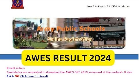 Awes OST result 2024/awes OST Prt Tgt Pgt result 2023/Aps result 2023/army public school result 2023