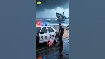 "A baby shark was caught by the police." #ocean #cartoon #cryingshark #funny #shortvideo #shark