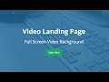Full Screen Video Landing Page - HTML5 and CSS3 Tutorial