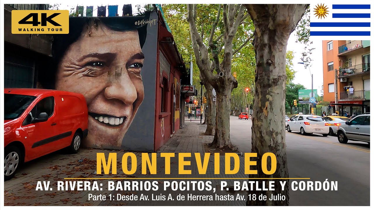 🇺🇾 Avenida RIVERA Pt. 1 desde Buceo hasta Cordón | Montevideo | WALKING TOUR 2024 [ 4K ]