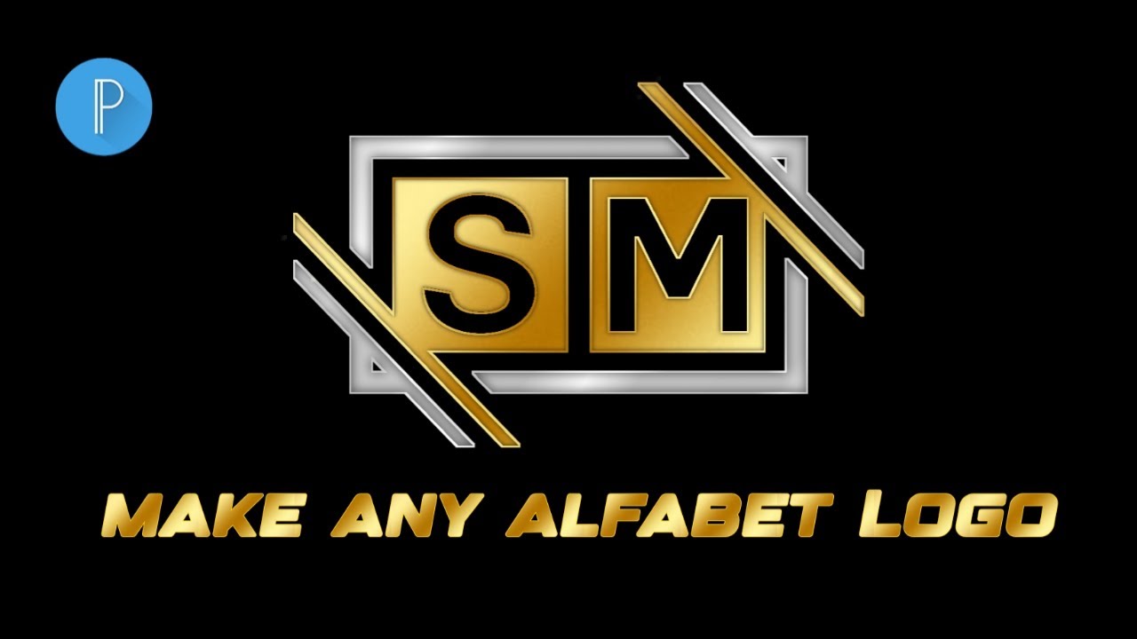 How to make SM logo design in pixellab logo design professional