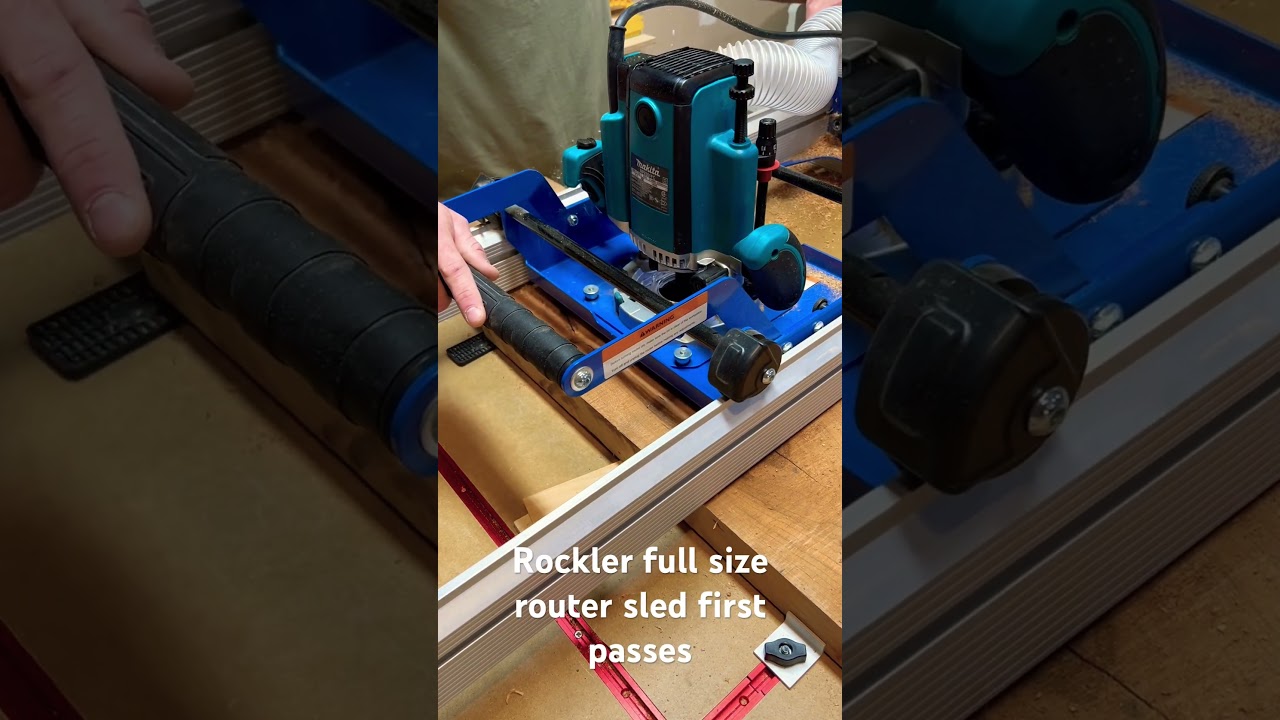 Rockler full size slab flattening router sled vs 2.5 inch cherry 
