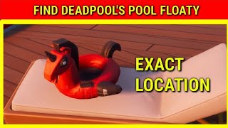 FIND DEADPOOLS POOL FLOATY - Pool Floaty Exact Location Fortnite Deadpool Week 8 Challenges