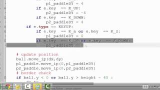 simple pong game in pygame