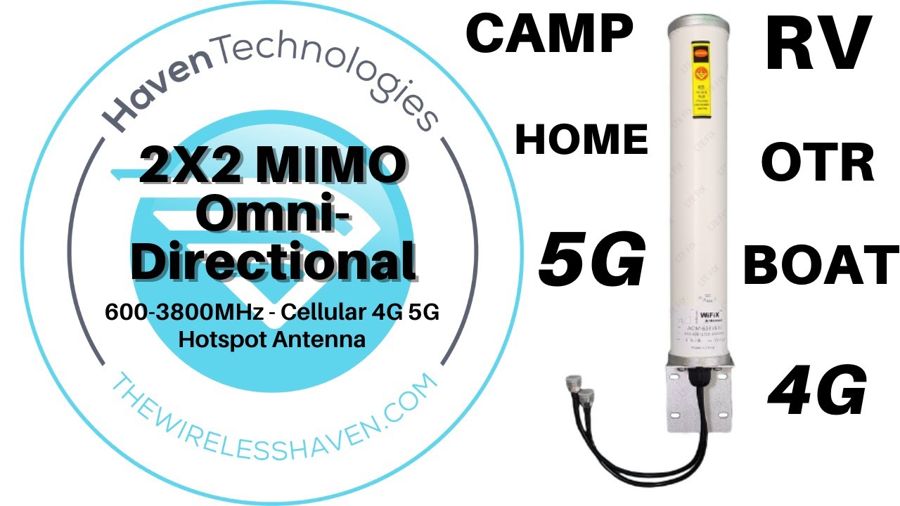 600-3800Mhz 2×2 MIMO 5G Ready 6dBi Omni-Directional Cellular