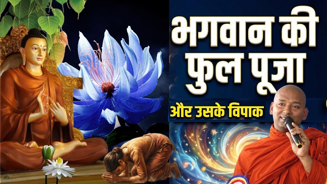 भगवान की फुल पूजा और उसके विपाक। जानिए विस्मित फल देने वाले विपाक - पुण्य  l Bhante Yash 