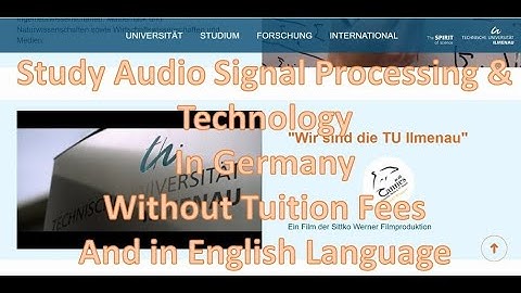 1 Study Audio Signal Processing  & Technology in Germany without Tuition Fees, in English Language