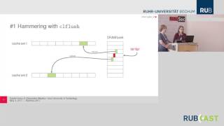 RuhrSec 2017: "Rowhammer Attacks: A Walkthrough Guide", Dr. Clémentine Maurice & Daniel Gruss