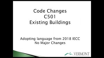 2020 VT CBES Section C501 Existing Buildings