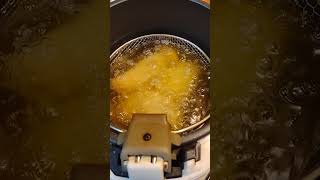 Fried sweet potato, apple and peach pies.