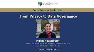 Law & Tech Speaker Series: Helen Nissenbaum