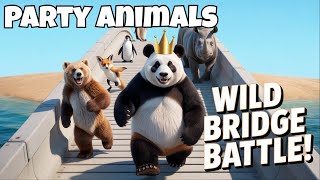 WILD Party Animals Clash in Epic Bridge Fight! screenshot 4