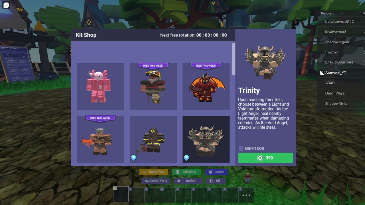 NEW UPDATE BEDWARS [TRINITY KIT!] YouTube
