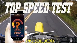 FINALLY DID A TOP SPEED TEST!(1991 RM125)