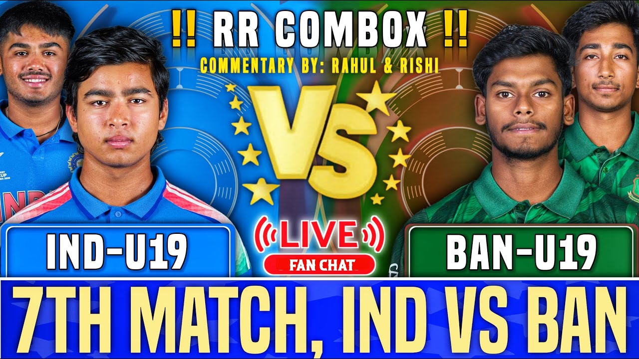 India U19 vs Bangladesh U19, 7th Match | Group A 2026 - Live Cricket Score & Commentary |