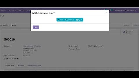 Dynamic Report Printing Options || Direct Report Printing || View Odoo Reports Without Download
