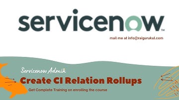 How to Create CI Relationship Rollups in Servicenow | CI Relationship in Servicenow | Servicenow