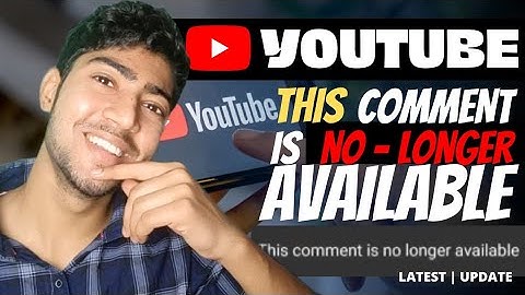Youtube Comment : This comment is no longer available problem solved | Youtube comment problem fixed