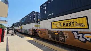 BNSF double stacker with CSX power