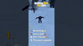 Ranking Best Skiing Fails! #shorts #funny #skiing #snow #memes
