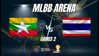 MLBB Arena Myanmar vsThailand เกมส์ Mobile legends วันที่ 140032024 เกมที่2