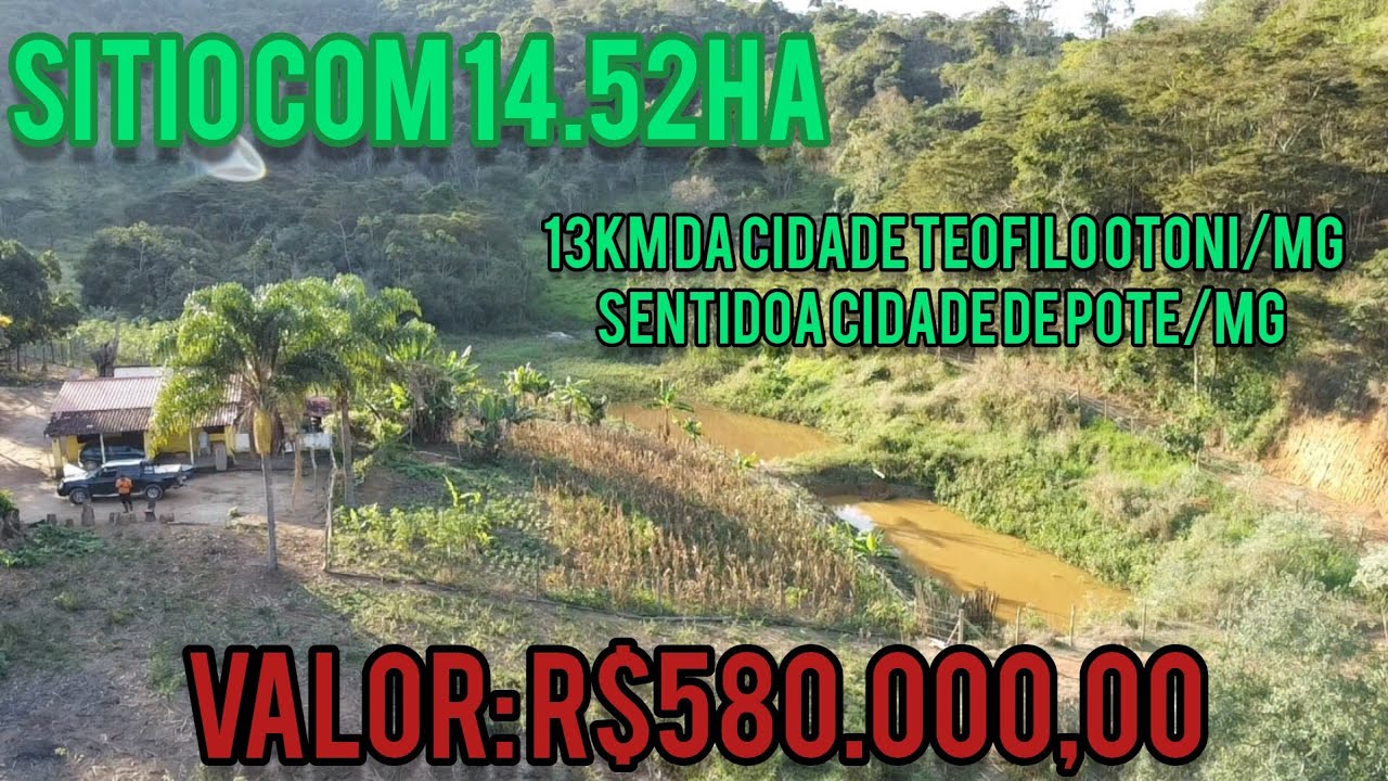 VENDO SÍTIO 14.52HA PERTINHO TEÓFILO OTONI-MG