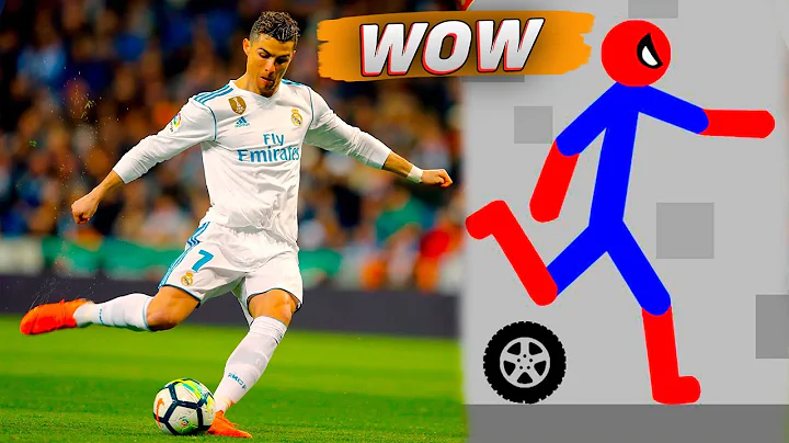 Cristiano Ronaldo vs Spider Stickman | Stickman Dismounting funny moments | Best Falls #7