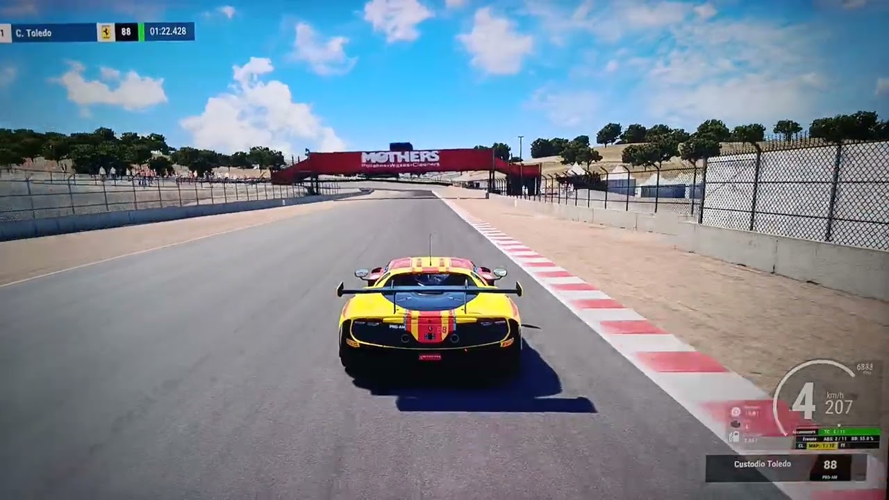 ACC hot lap Laguna Seca Ferrari 296 GT3: 1.22.428