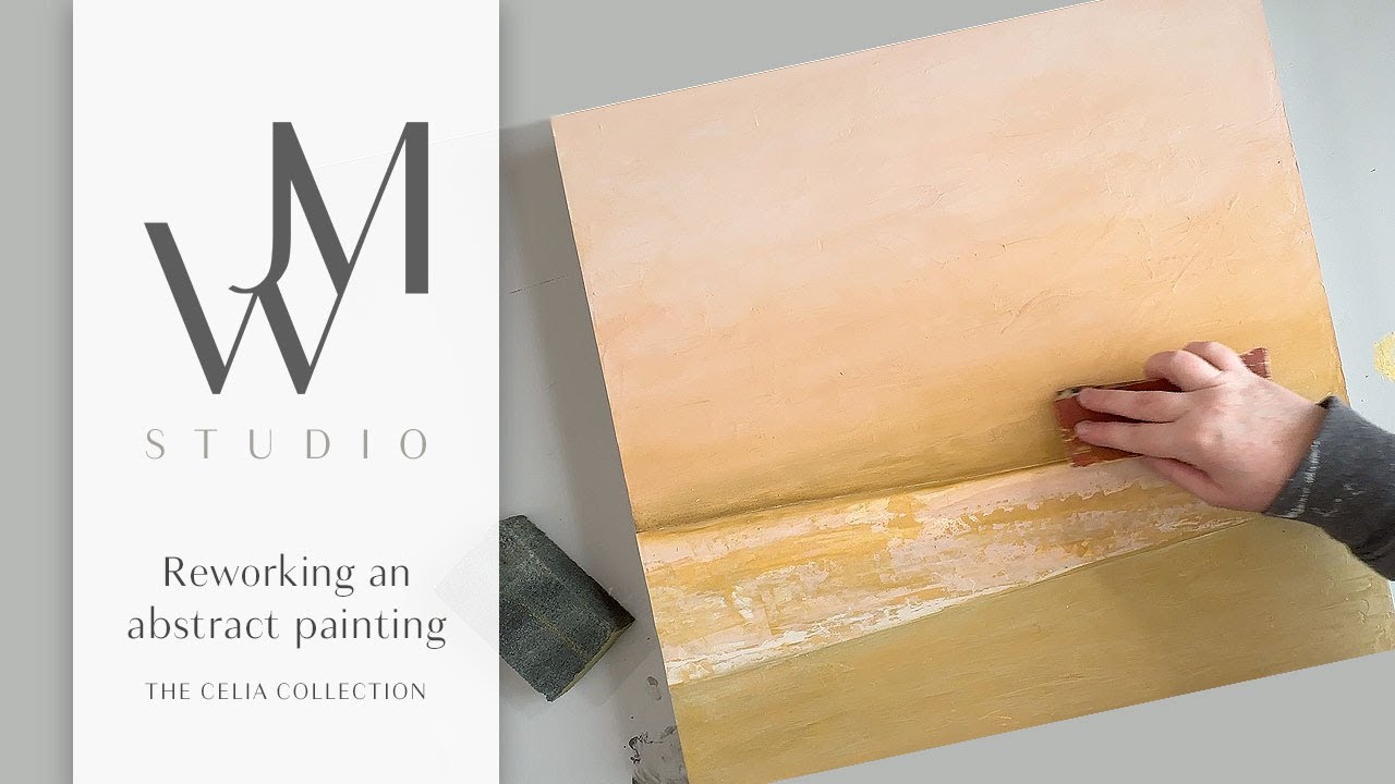 Reworking an old abstract painting - YouTube