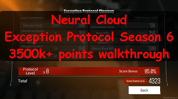 [Neural Cloud] Exception Protocol Season 6 3500+ Points Clear Walkthrough. 4323 Score.