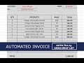 How to Create a Simple and Automated Invoice in Excel w/ Drop List