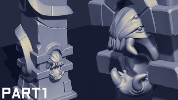 Creating 3D Game Props in Zbrush - Lovecraftian Column Part 1