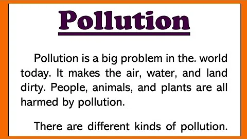 Pollution Essay in English 150 Words, Speech or Paragraph