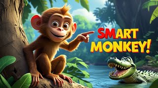 The Monkey’s Cleverness | বানরের বুদ্ধি | Smart Animated Moral Story in Bengali