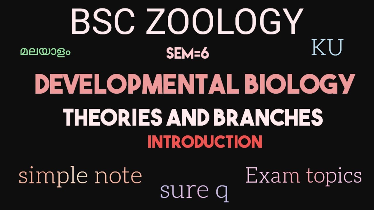 BSC ZOOLOGYsem=6Developmental BiologyIntroductionkerala university