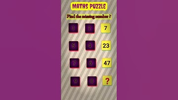 Can you solve this puzzle | Find the Missing Number #mathspuzzle #mathstricks #mathskills #vedicmath