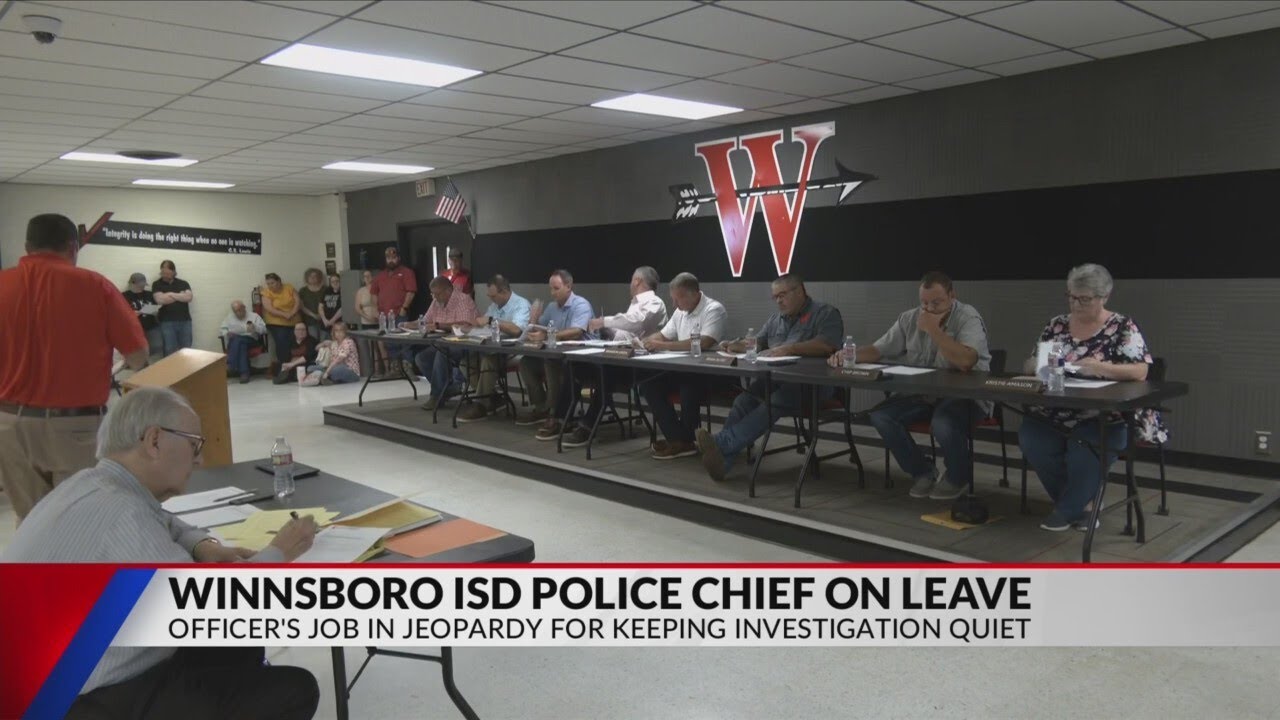 Winnsboro ISD police chief placed on administrative leave - YouTube