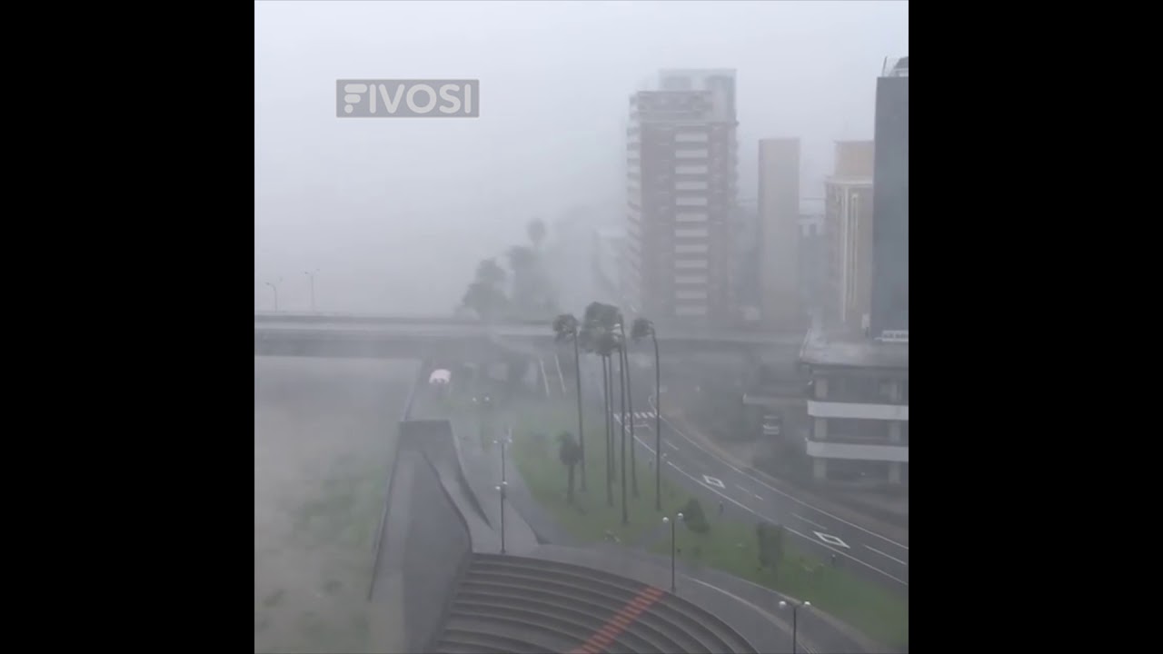 Typhoon Trami, Miyazaki, Japan