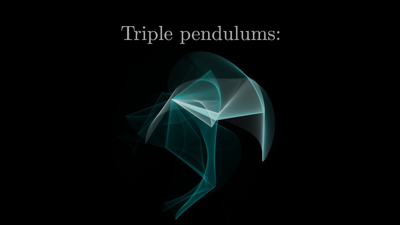 Triple pendulum chaos - YouTube