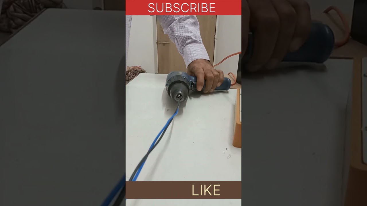 Electrical Wire Lifehack with Drill machine 