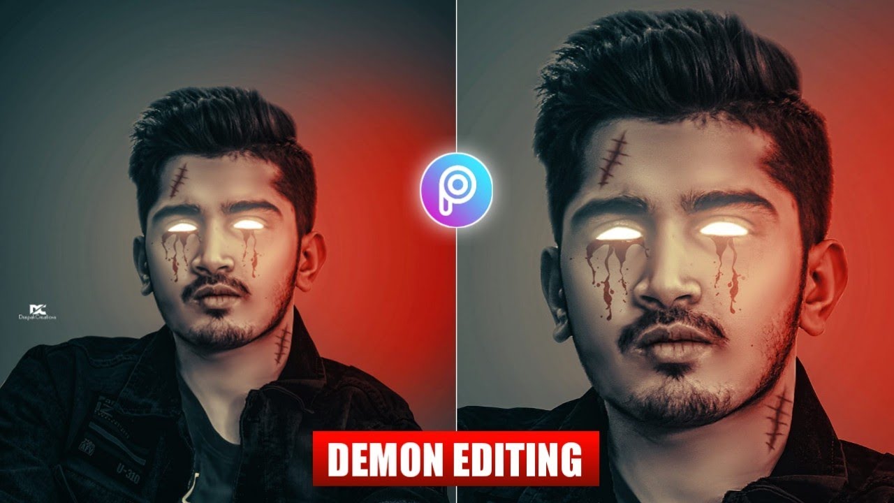 30 Second Demon Photo Editing In Picsart App By Deepak Creations 