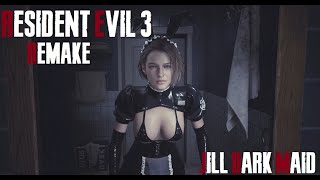 Resident Evil 3 Remake Jill Dark Maid Gameplay Pc Mod