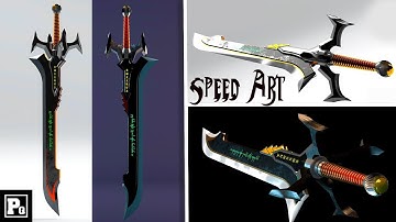 Sword modelling SpeedArt || Devil May Cry || Cinema 4D || Video