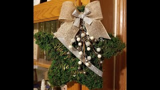 DIY Dollar Tree Moss Star Every Day New Year Decor English Cottage Shabby chic Style| Dandelion Soap