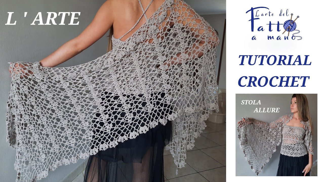 scialle elegante uncinetto