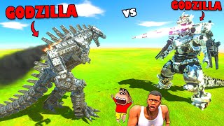 NEW GODZILLA vs OLD GODZILLA in Animal Revolt Battle Simulator with SHINCHAN and CHOP screenshot 2