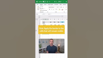 Why do cell borders disappear in Excel? Disappearing borders in Excel