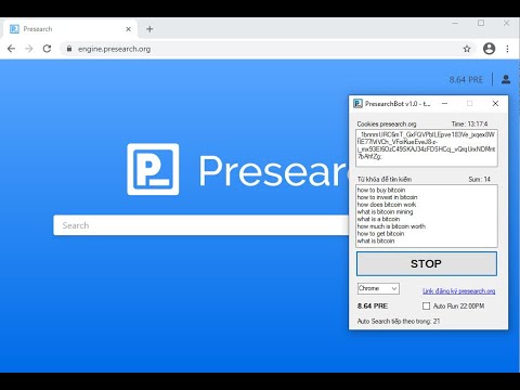 presearch New Update PreSearch Bot Tool đào PRE coin FREE